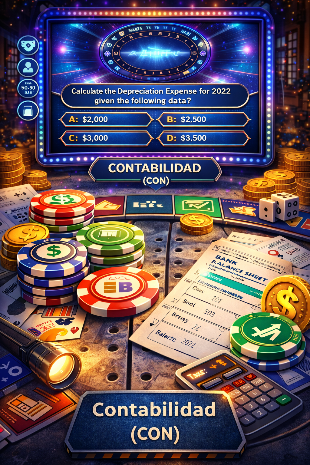 accounting game casino abstract